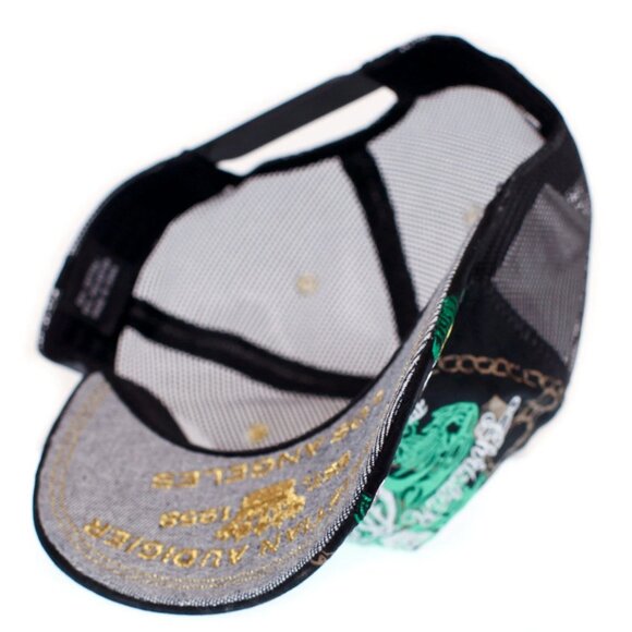 Tiger and Roses Revolver Cap Christian Audigier Vintage Authentic Hat Unisex Y2K - Picture 3 of 4